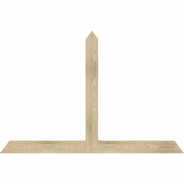Ekena Millwork Portland Rough Sawn Timber Gable Bracket, Douglas Fir, 60"W x 40"H x 2"D x 4"F, 16/12 Pitch GBW060X40X0204POR00RDF - main